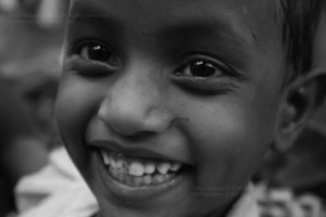 Smiling Child(Black and White Photography) - Faces of India )