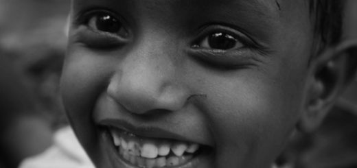 Smiling Child(Black and White Photography) - Faces of India )