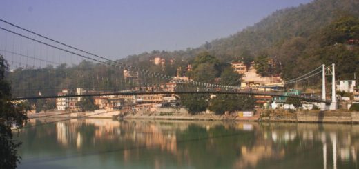 Lakshman Jhula Bridge in Rishikesh, Uttarakhand, India